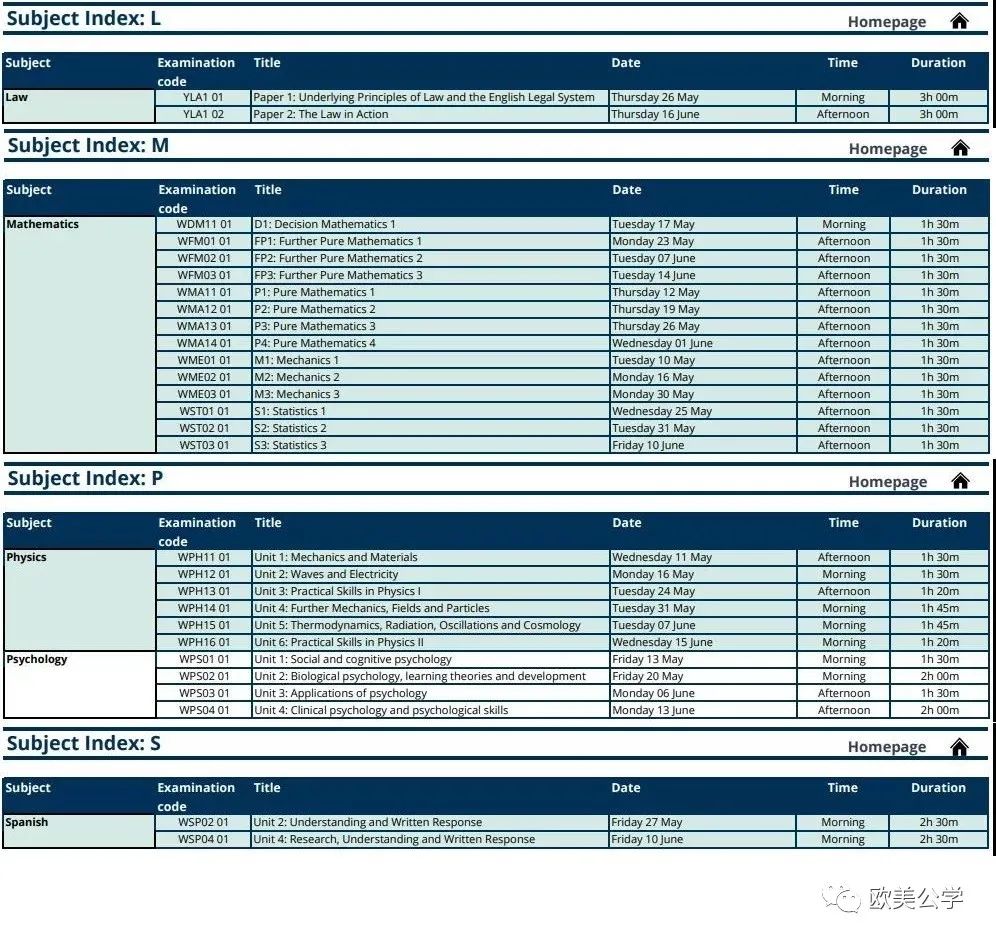 3大考试局公布了2022年A-Level夏季考试时间表 建议收藏  A-level 考试 第6张