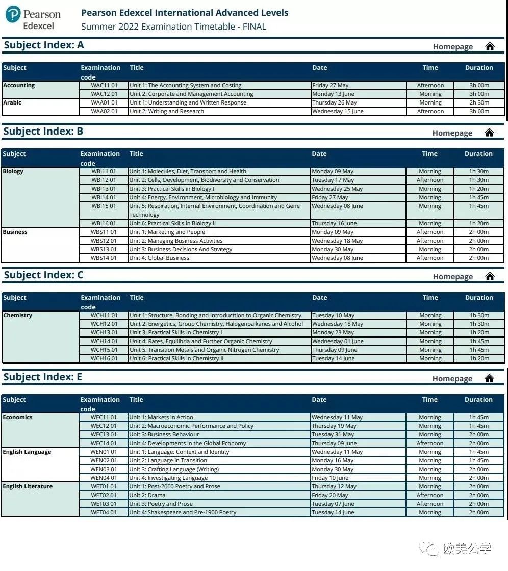 3大考试局公布了2022年A-Level夏季考试时间表 建议收藏  A-level 考试 第4张